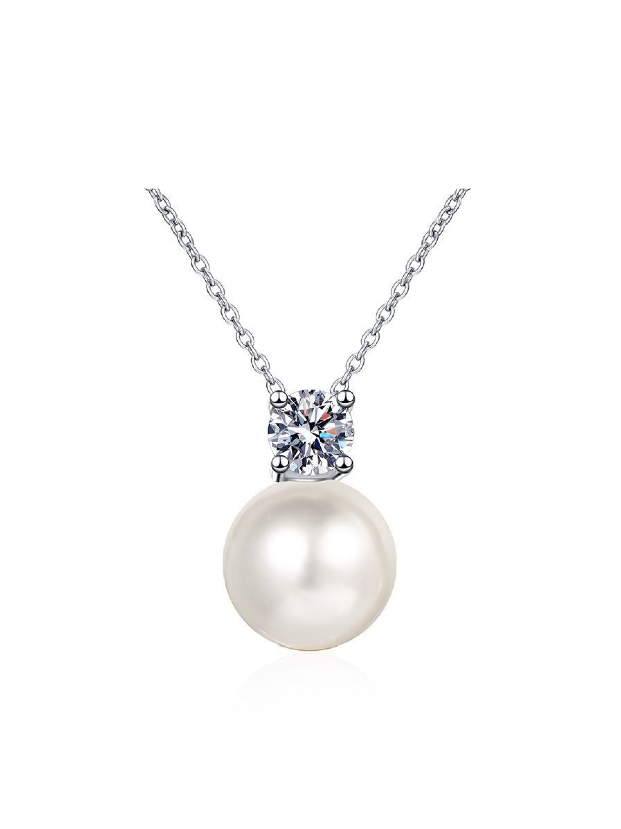 Classic Merry Freshwater Cultured Pearl Diamond Necklace