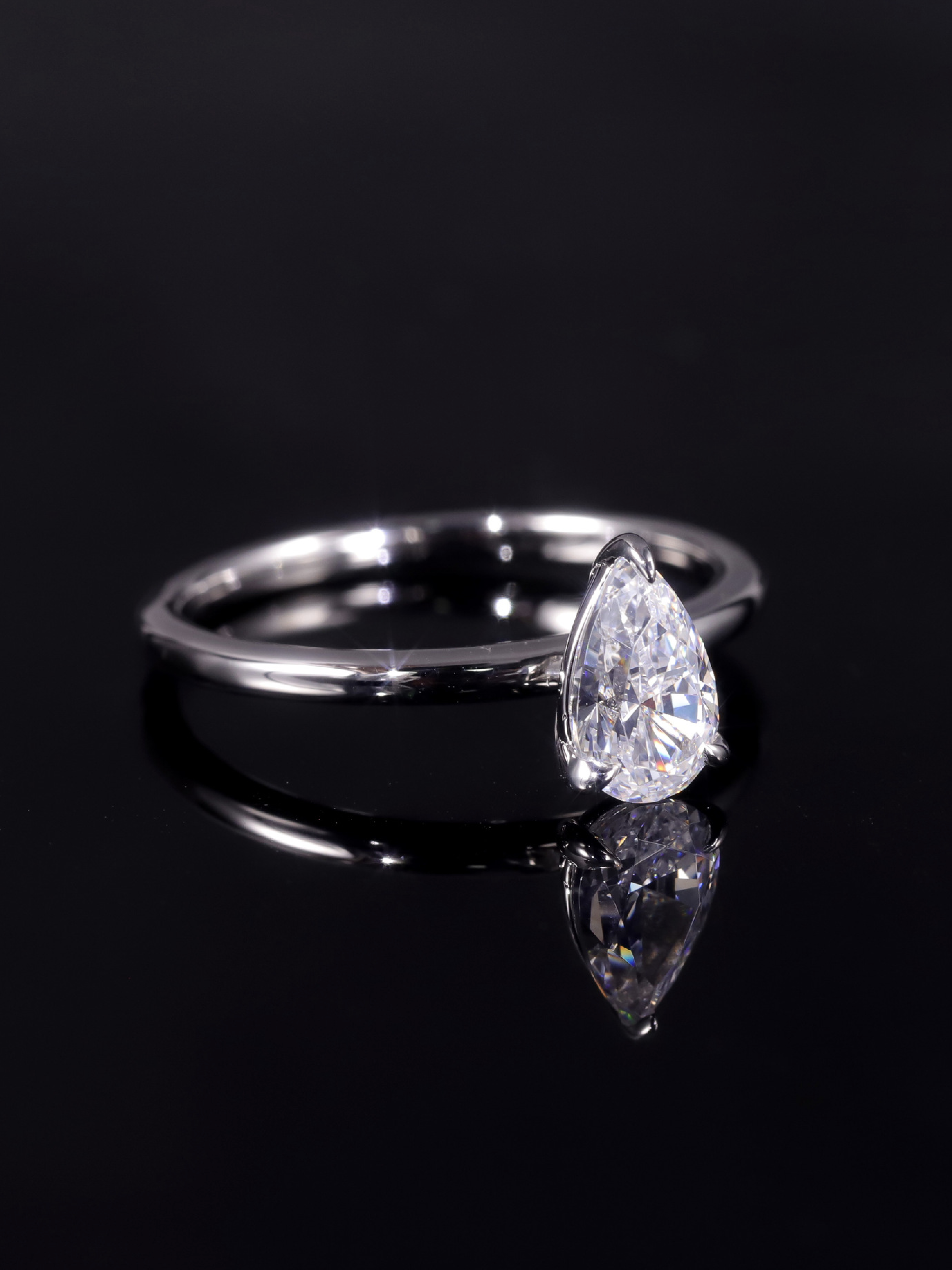 Pear Petit Prism Lab Grown Diamond Ring