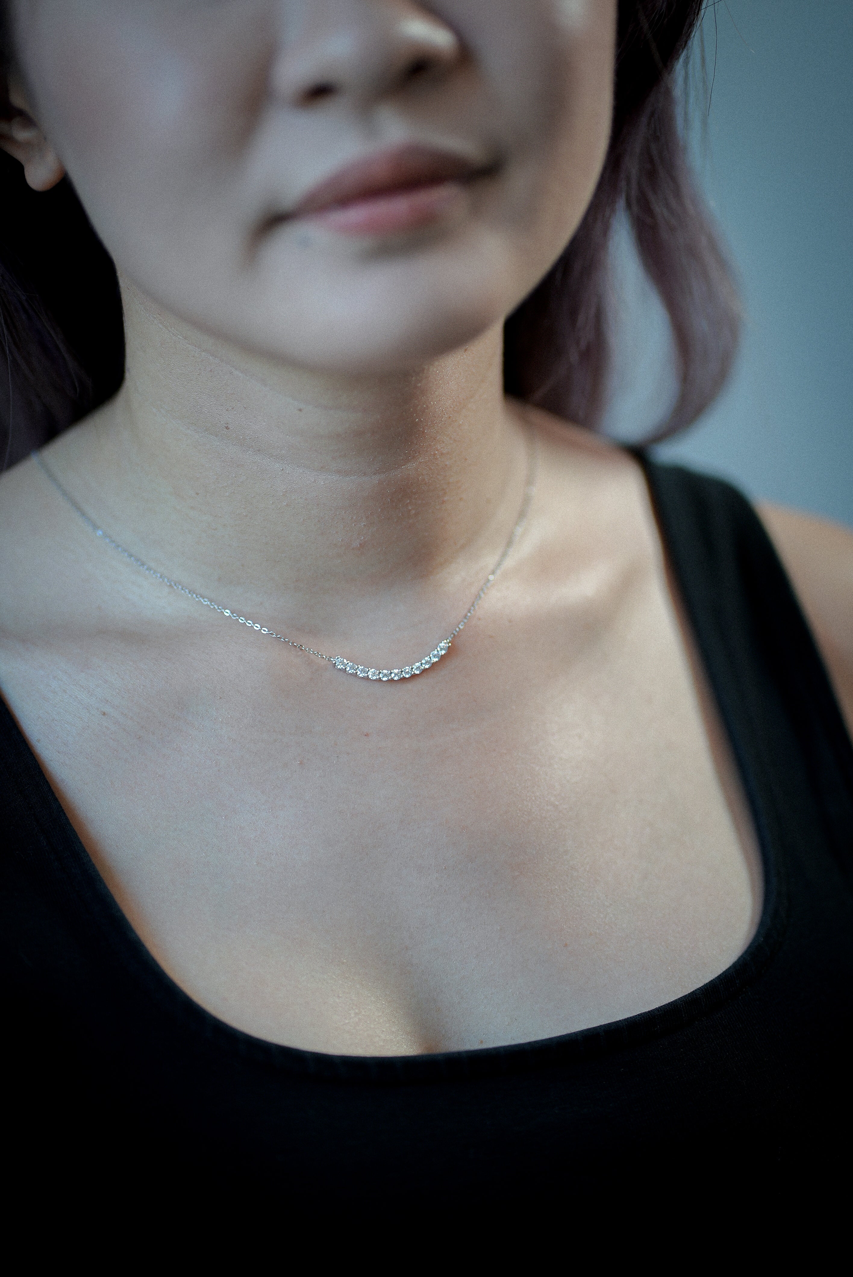 Blissful Curve Lab Grown Diamond Necklace