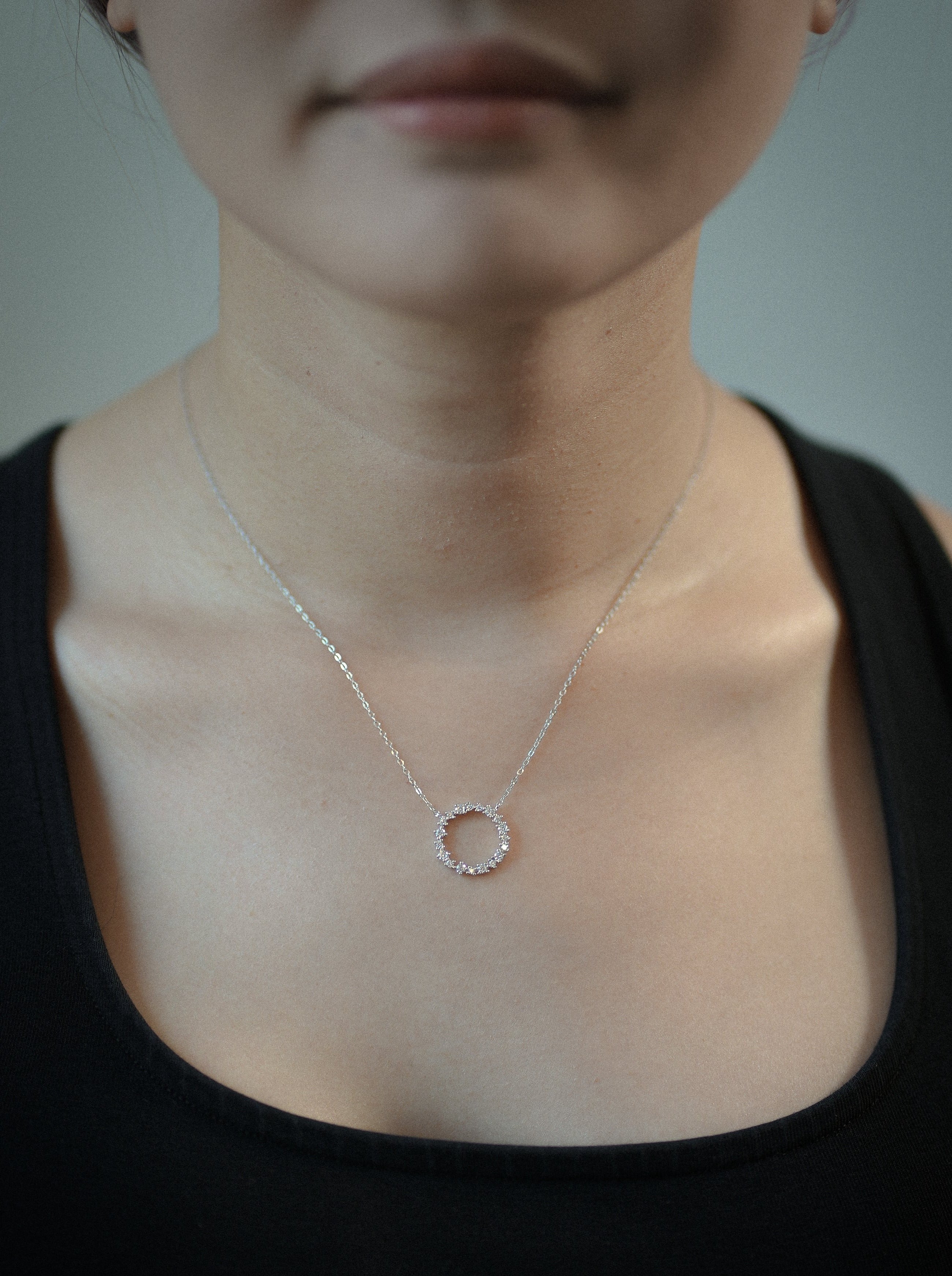 Celestial Lab Grown Diamond Circle Necklace