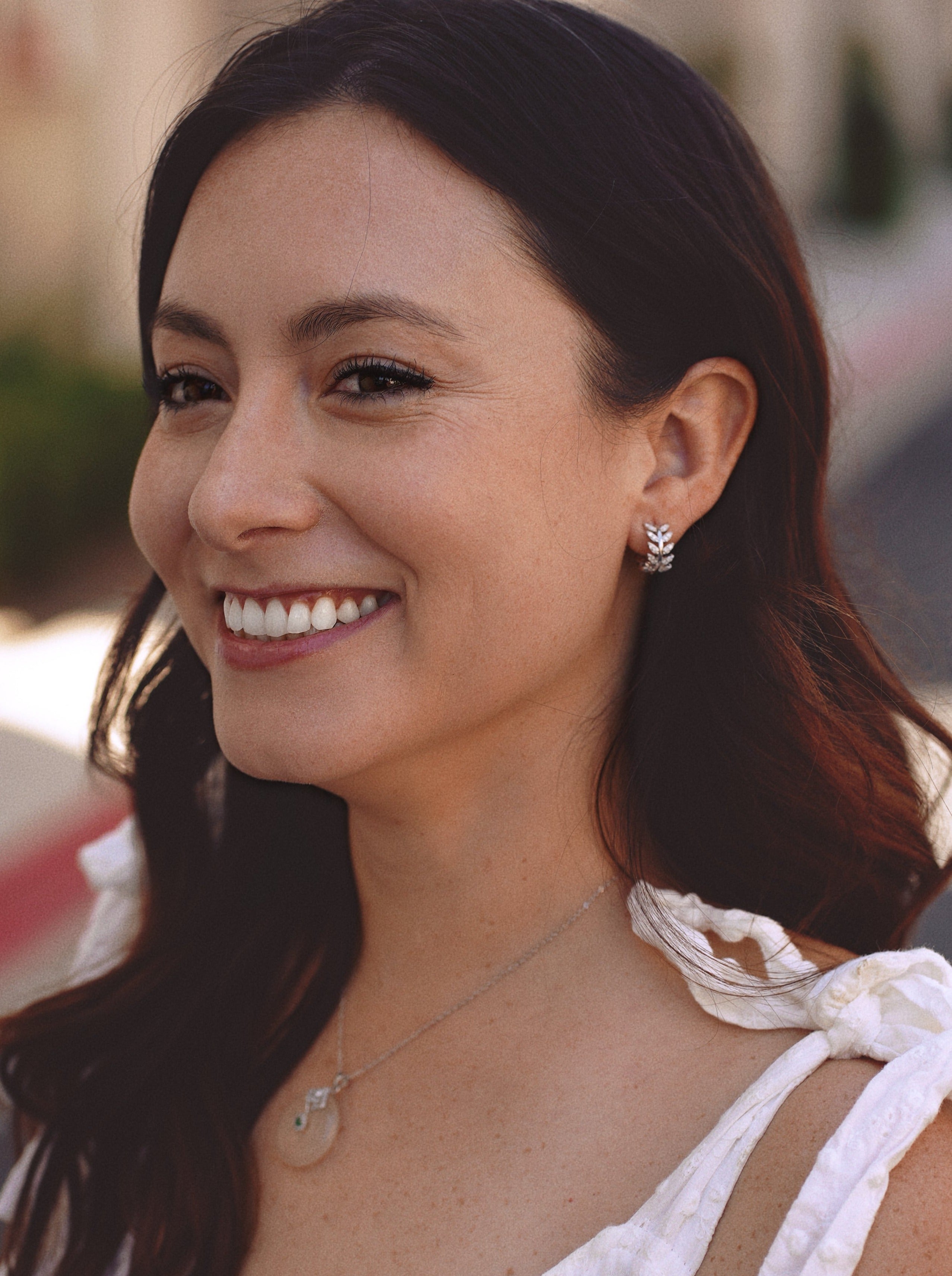 Enchanted Vine Leaf Lab Grown Earrings