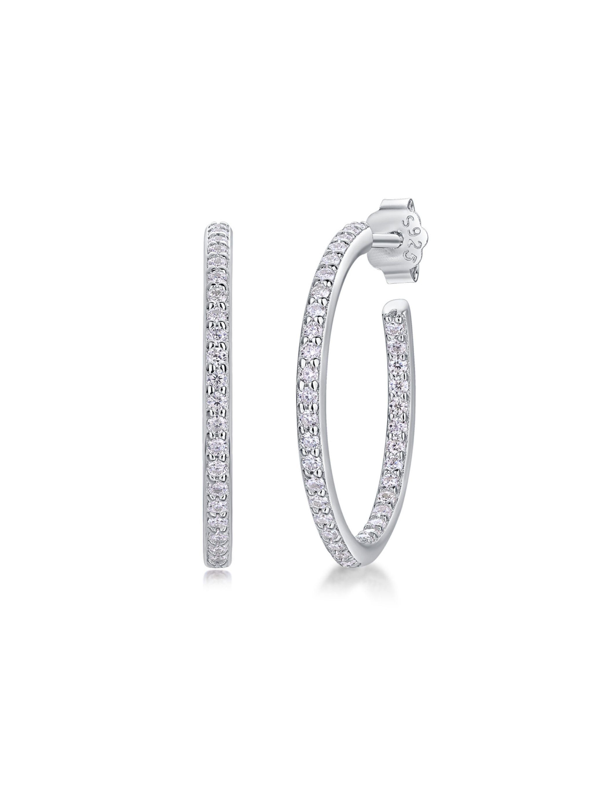 Sparkling Sparkle Hoop Lab Grown Diamond Earrings