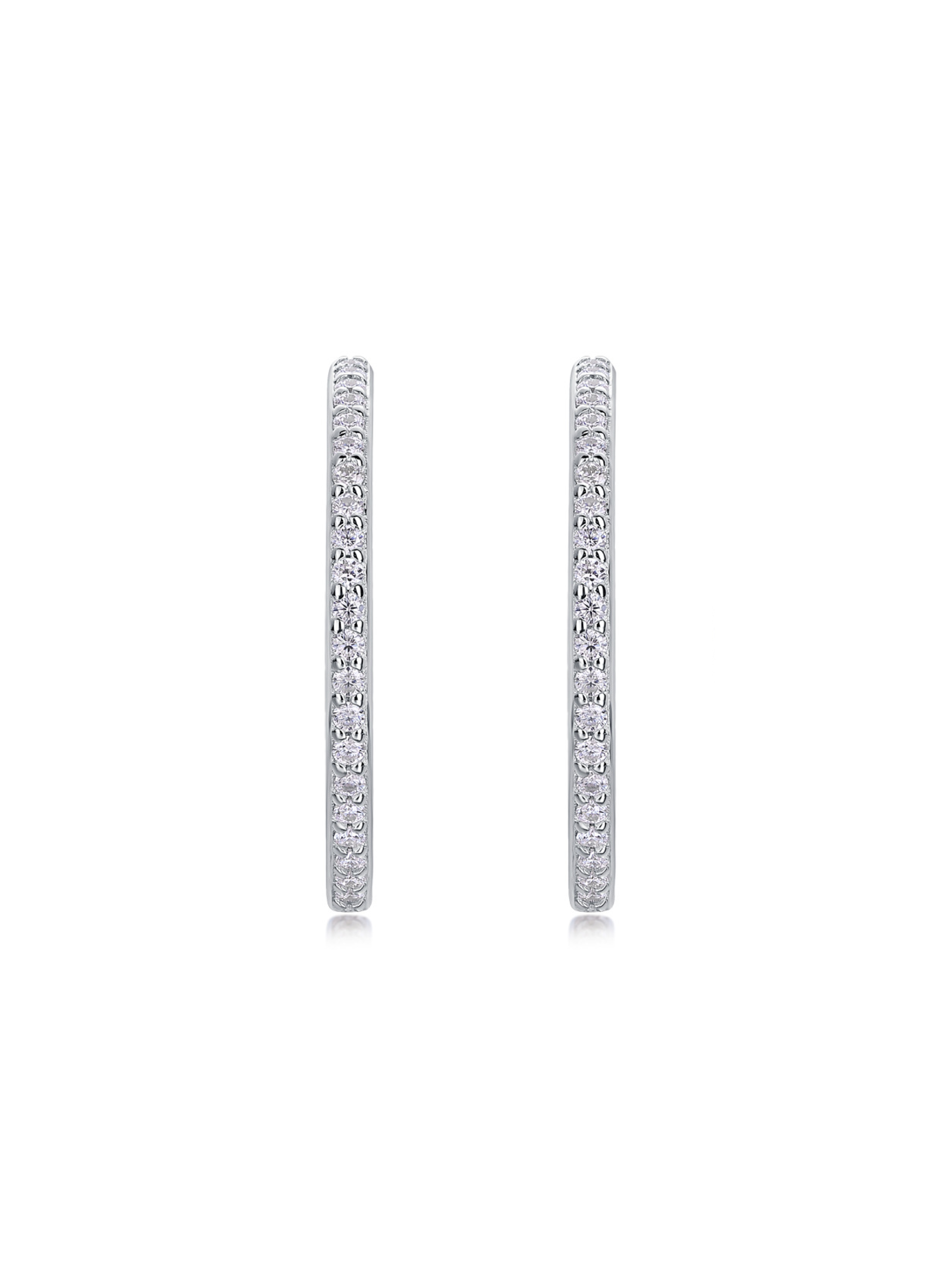 Sparkling Sparkle Hoop Lab Grown Diamond Earrings