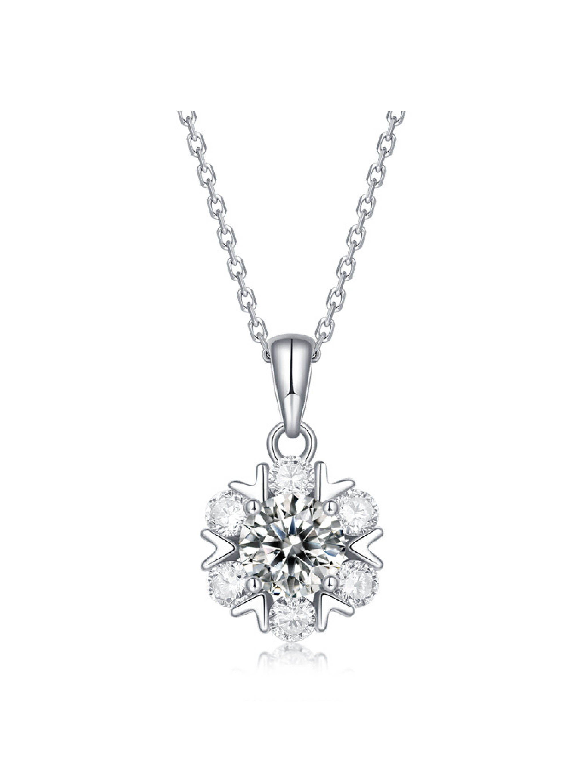 Elsa's Snowflake Heart Lab Grown Diamond Necklace