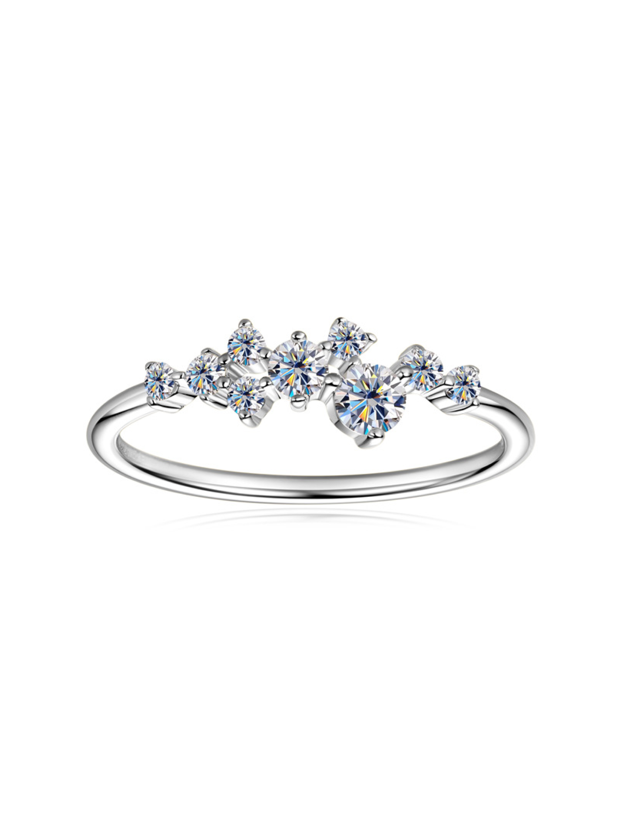 Zodiac Stars Cluster Lab Grown Diamond Ring