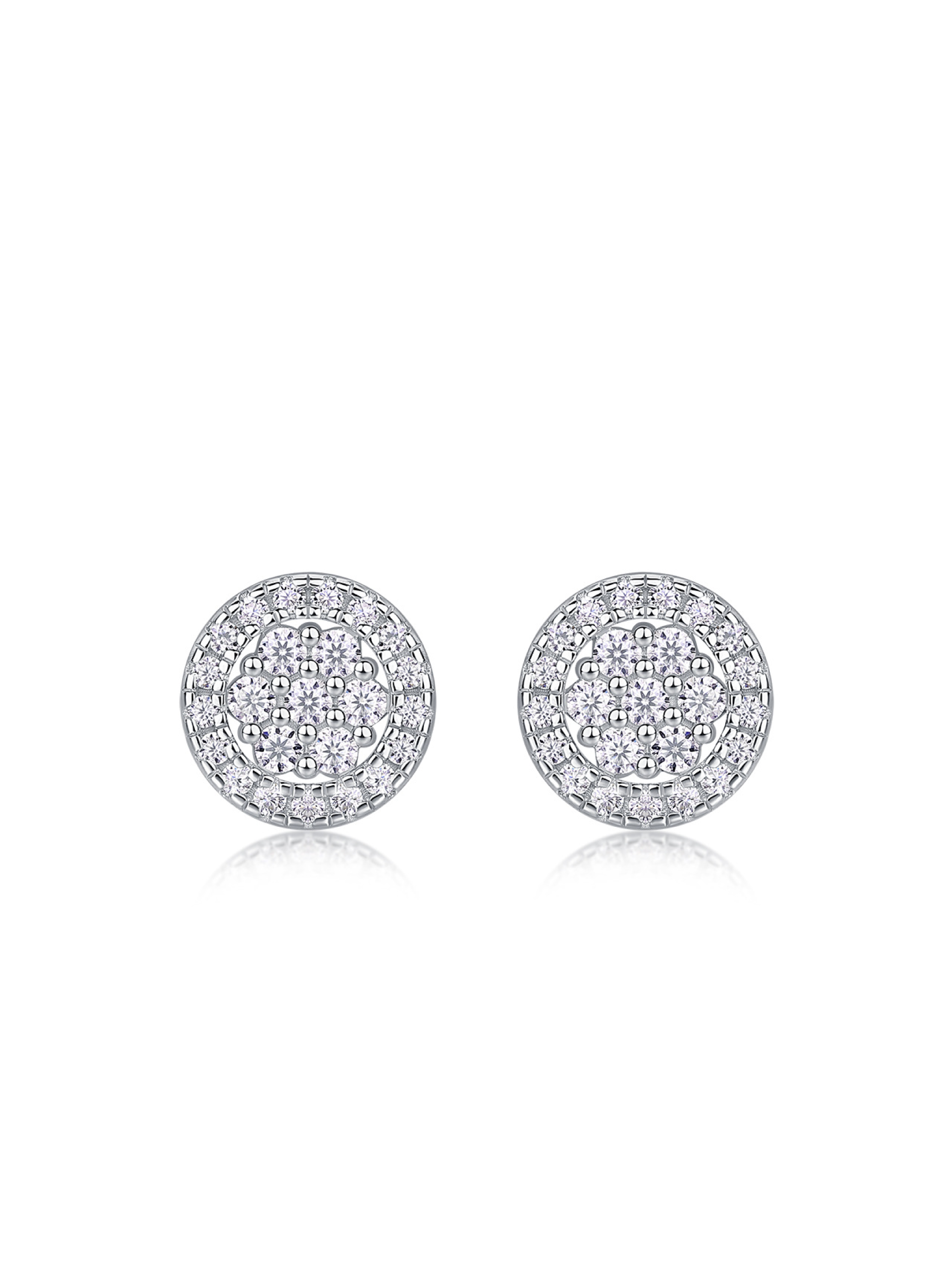 Glimmer Gaze Moissanite Diamond Stud Earrings