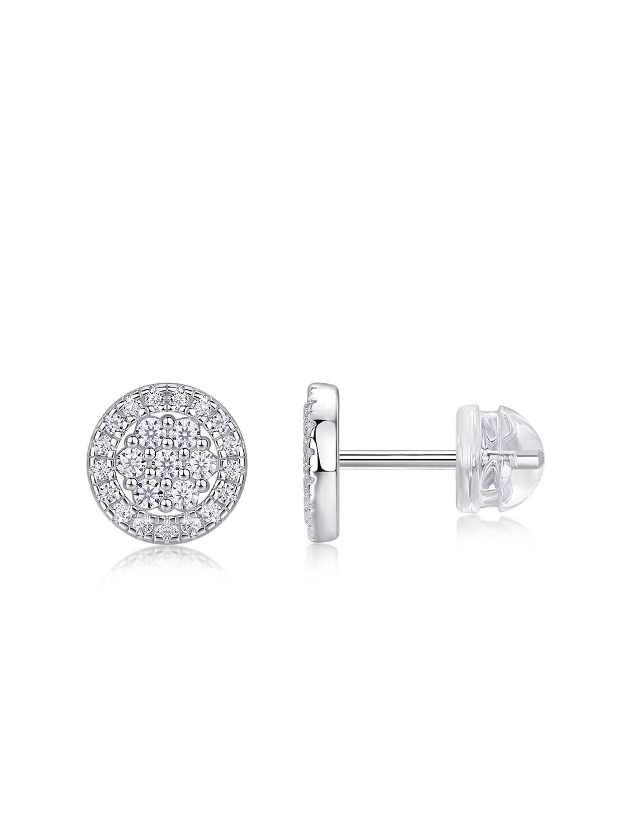 Glimmer Gaze Moissanite Diamond Stud Earrings