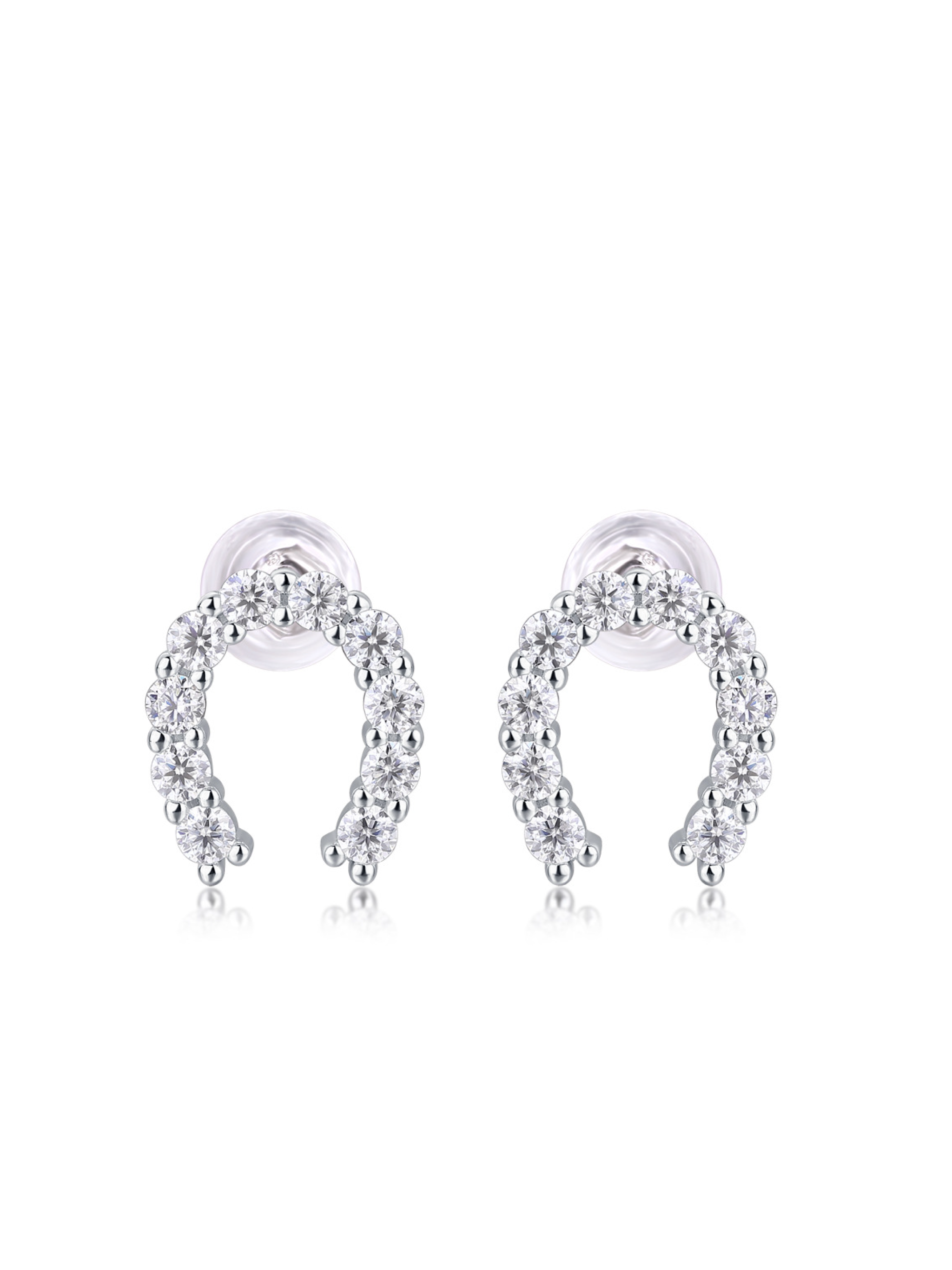 Amour Horseshoe Lab Grown Diamond Earrings