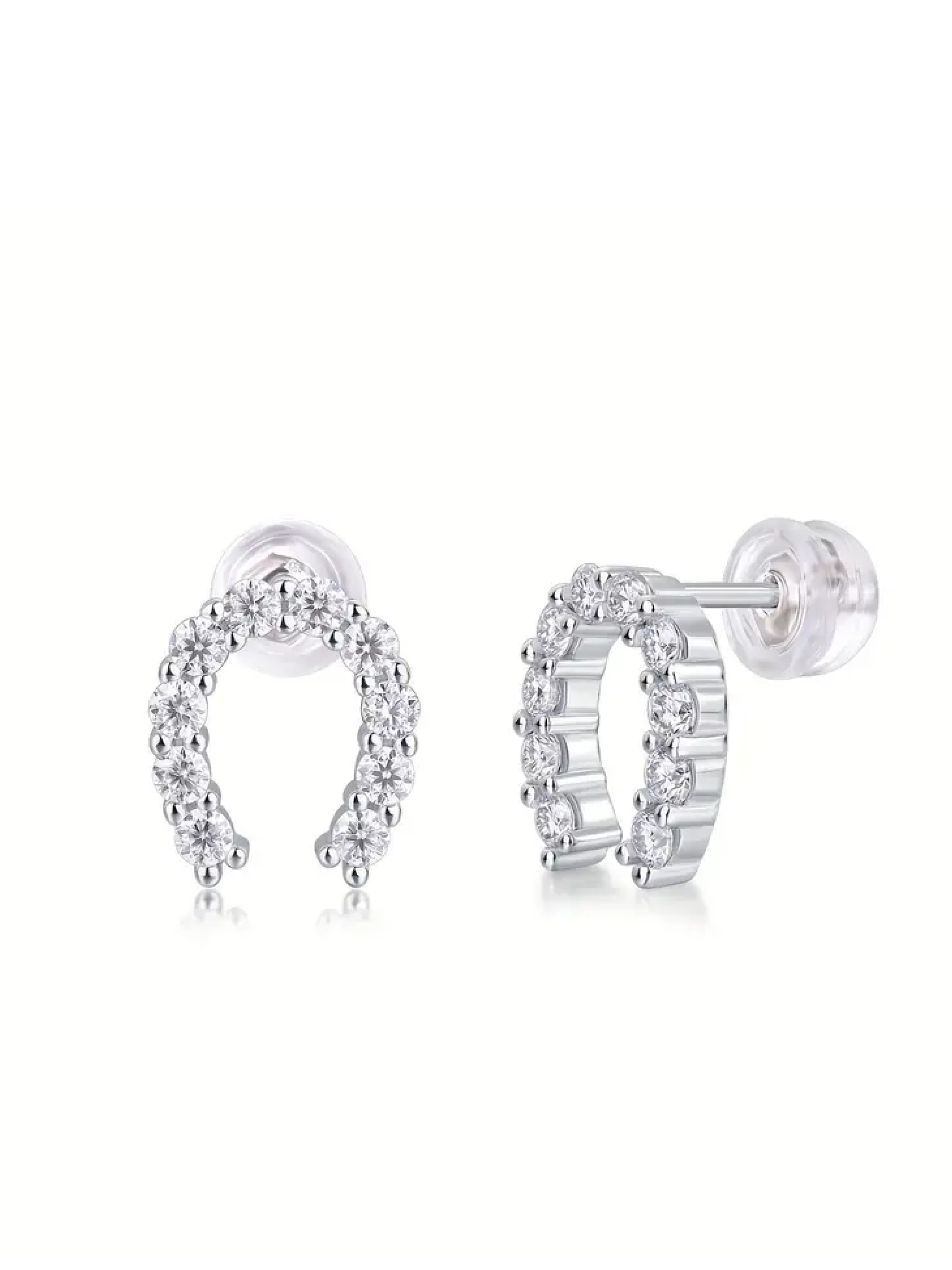 Amour Horseshoe Lab Grown Diamond Earrings