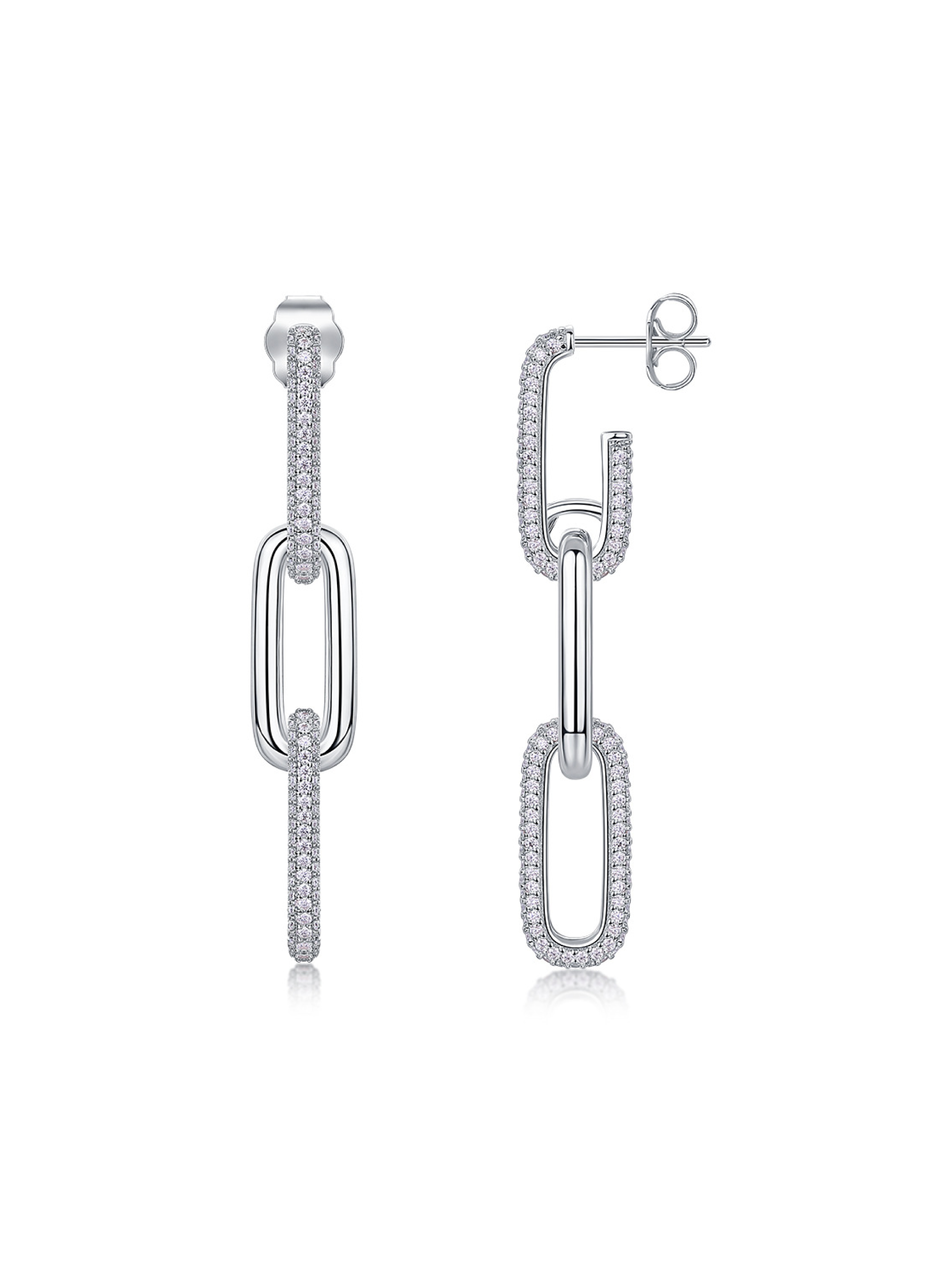 Linked Elegance Lab Grown Diamond Earrings